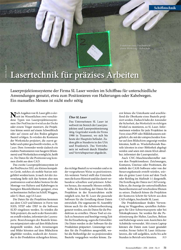 Lasertechnik für präzises Arbeiten in der Schifffahrt