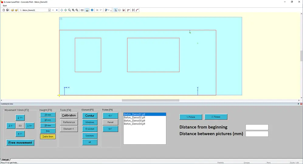 ConcretePilot positioning laser software for concrete industry and construction applications